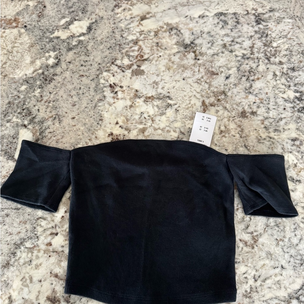 Abercrombie & Fitch Black Ribbed Top